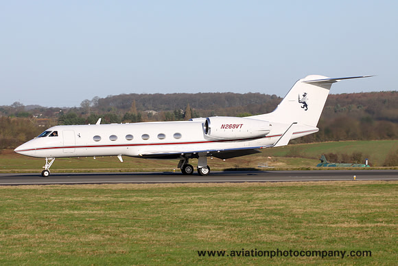 Gulfstream IV N268VT at Luton (2015)