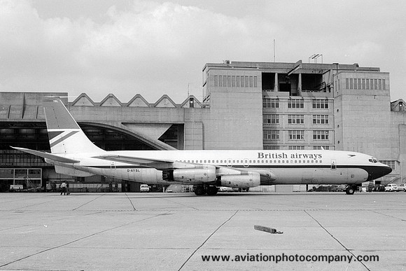 British Airways Boeing 707-300 G-AYSL at Heathrow (1978)