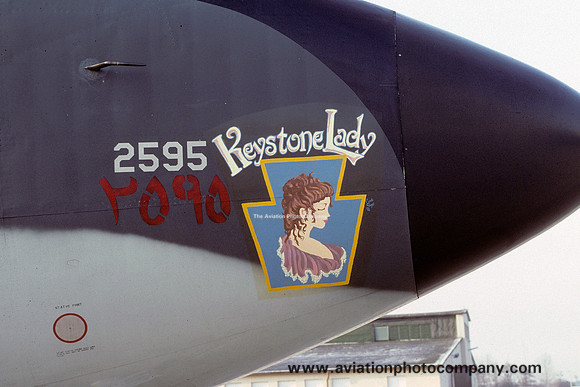 USAF Boeing KC-135E 57-2595 nose art "Keystone Lady" (1992)
