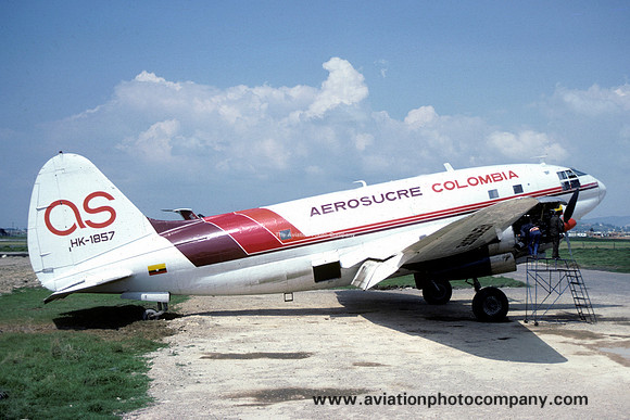 Aerosucre Colombia Curtiss C-46 Commando HK-1857 (1982)