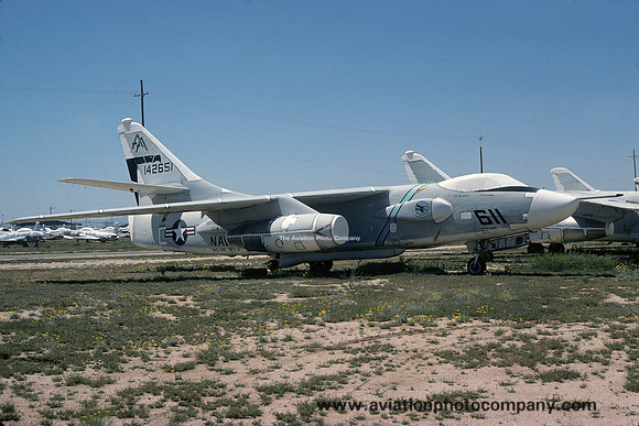 US Navy VAQ-135 Douglas KA-3B Skywarrior 142651/AA-611 at MASDC Davis Monthan (1977)