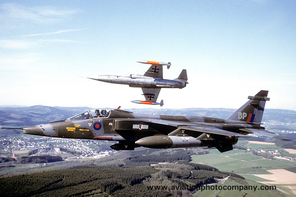 RAF 17 Squadron Sepecat Jaguar GR.1 XZ350 with West German Air Force F-104G Starfighter