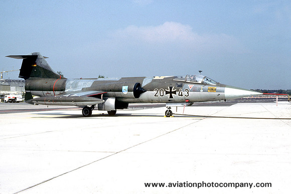 West German Air Force JBG34 Lockheed F-104G Starfighter 20+43 (1988)