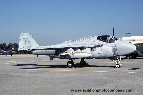 US Marines VMA-332 Grumman A-6E Intruder 155714/EA-09 at NAS Atlanta (1984)