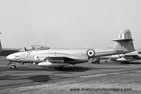 RAF 85 Squadron Gloster Meteor F.8 WK887/Y at RAF Wattisham (1968)