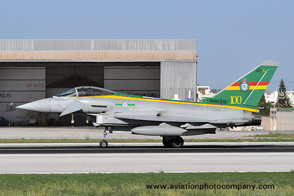 RAF 3 Squadron BAE Typhoon FGR.4 ZJ936/QO-C at Malta Luqa (2012)