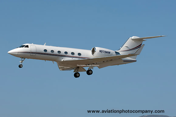 Gulfstream IV N973MW at Santa Barbara (2015)