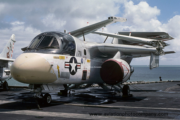 US Navy VS-24 Lockheed S-3A Viking 160147/AJ-711 on board USS Nimitz (1978)