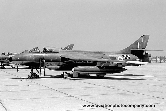 RAF 43 Squadron Hawker Hunter FGA.9 XE552 at RAF Sharjah (1966)