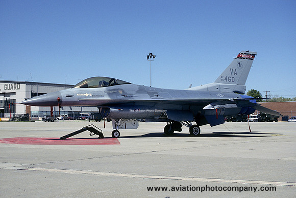 USAF Virginia ANG 149 TFS General Dynamics F-16C Fighting Falcon 85-1460/VA (1992)