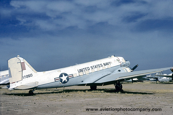 US Navy Douglas C-47H Dakota 17260 at MASDC Davis Monthan