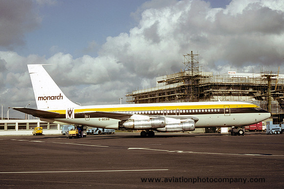 Monarch Boeing 720 G-BCBB at Newcastle (1981)
