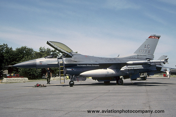 USAF New Jersey ANG 177 FW General Dynamics F-16C Fighting Falcon 83-1148/AC (2001)