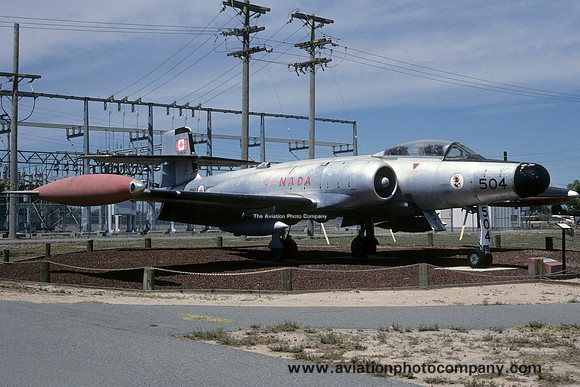 Canadian Air Force Avro CF-100 Canuck 18504 displayed at Castle AFB (1988)