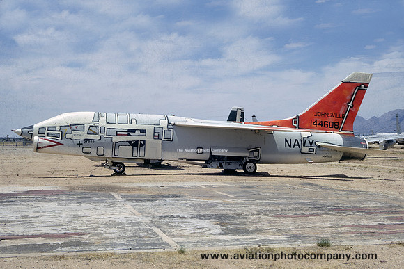US Navy Johnsville Chance RF-8A Crusader 144608 at MASDC Davis Monthan (1967)