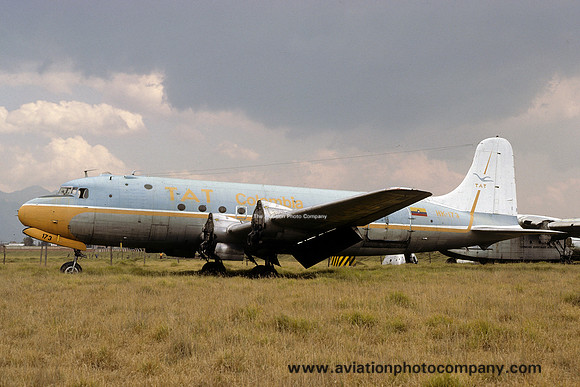 Transportes Aereos Tropicales Douglas DC-4-1009 HK-173 stored at Bogota (1979)