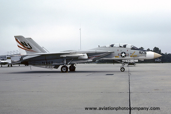 US Navy VF-124 Grumman F-14A Tomcat 159843/NJ-413 at NAS Atlanta (1977)