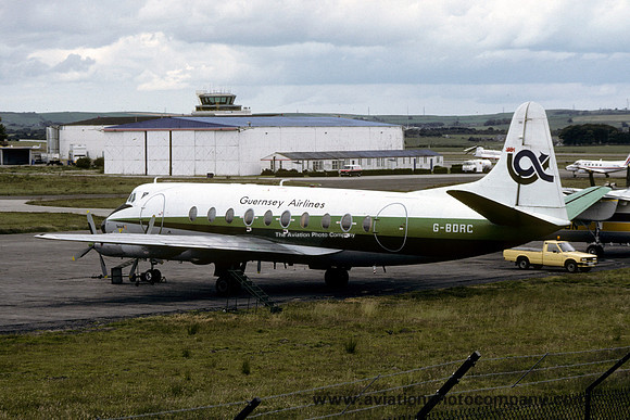 Guernsey Airlines Vickers Viscount G-BDRC at Aberdeen (1982)