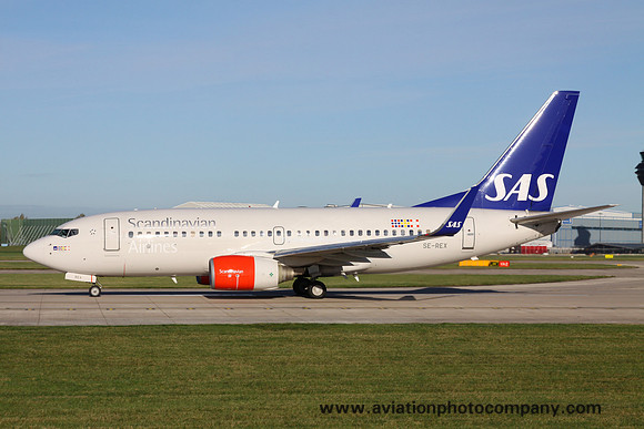 SAS Boeing 737-700 SE-REX at Manchester (2013)