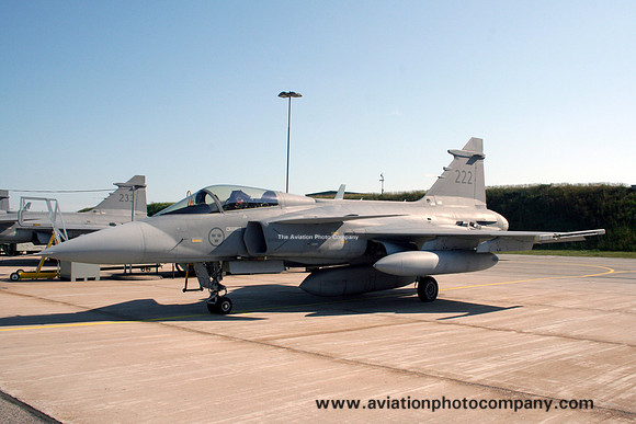 Swedish AF F17 SAAB JAS-39C Gripen 39222/222 at the Ronnerby Airshow (2014)