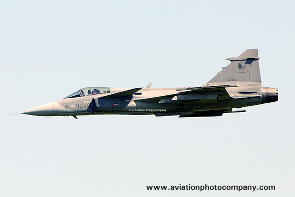 Czech Air Force 211 TL SAAB JAS-39C 9240 at the Waddington Airshow (2013)