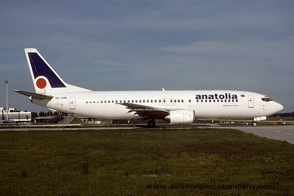 Anatolia Boeing 737-400 TC-ANL at Munich (2000)