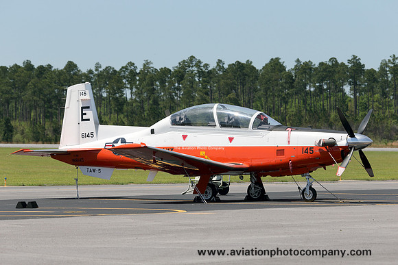 US Navy TAW-5 Beechcraft T-6B 166145/E-145 at NAS Whiting Field (2013)