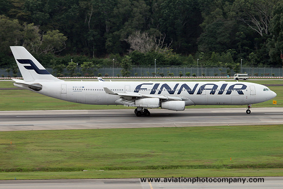 Finnair Airbus A340-300 OH-LQC at Singapore IAP (2016)