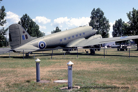 Royal Canadian Air Force Douglas C-47 Dakota KG455 displayed at Petawawa (1984)