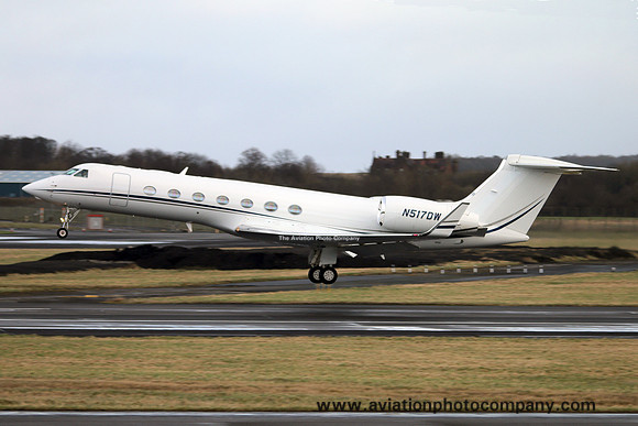 Gulfstream V N517DW at Prestwick (2016)