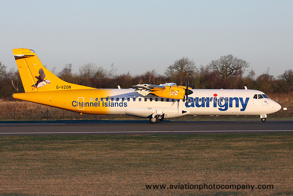 Aurigny ATR-72-500 G-VZON at Manchester (2016)