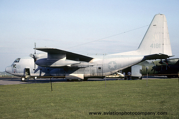 US Marines VMGR-452 Lockheed KC-130T Hercules 164181 at the International Air Tattoo Boscombe Down (1992)