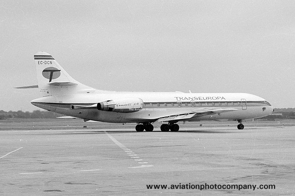 Transeuropa Sud Caravelle EC-DCN at East Midlands (1978)