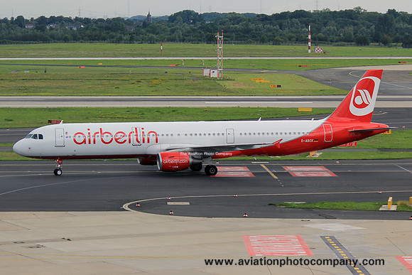 Air Berlin Airbus A321-200 D-ABCK at Dusseldorf (2015)