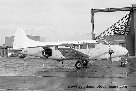 Royal Navy De Havilland Sea Devon C.20 XK895 at Lossiemouth (1979)