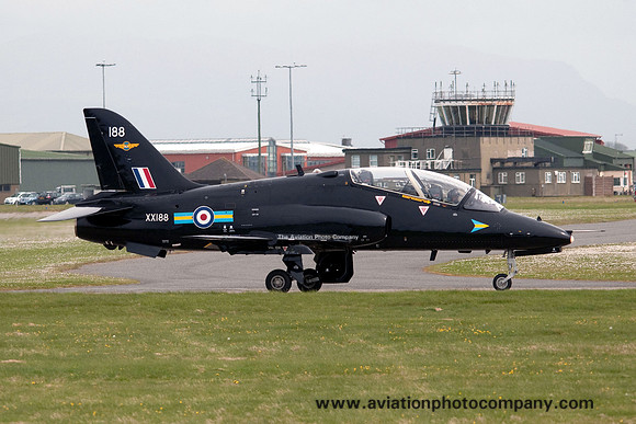 RAF 208 Squadron Hawker Siddeley Hawk T.1 XX188 at RAF Valley (2013)