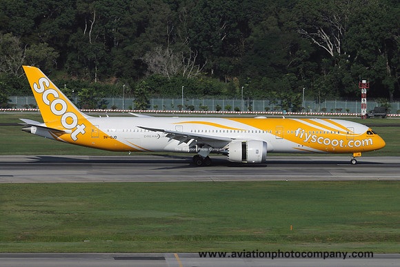 Scoot Boeing 787-9 9V-OJD at Singapore IAP (2016)