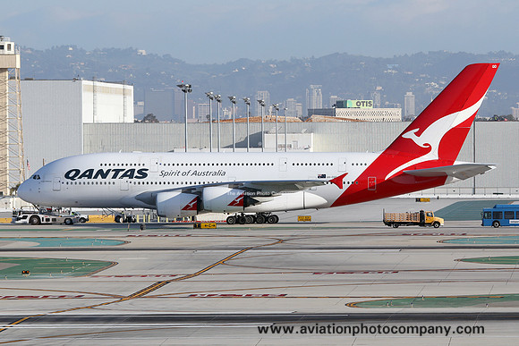 Qantas Airbus A380-800 VH-OQD at Los Angeles IAP (2016)