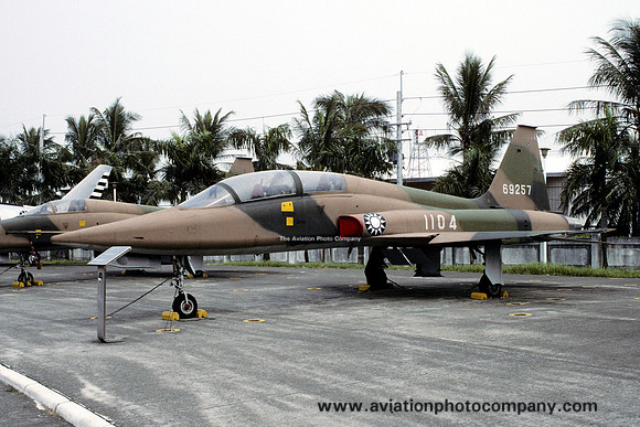 Taiwanese Air Force Northrop F-5B Freedom Fighter 69257/1104 displayed at Kangshan (1995)