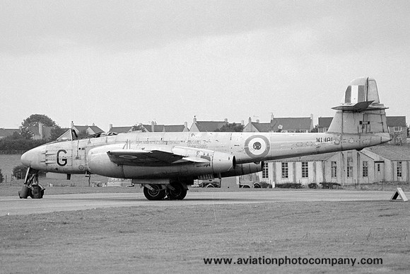 RAF Gloster Meteor F.8 WL181/G dumped at RAF Acklington (1974)