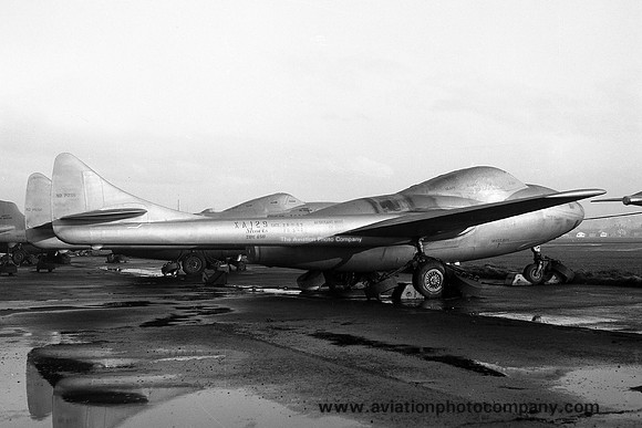 Royal Navy De Havilland Sea Vampire T.22 XA129 stored at Sydenham