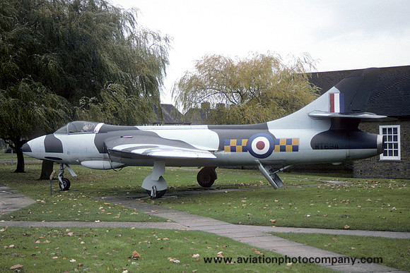 RAF Hawker Hunter F.1 WT694 displayed at RAF Newton (1994)