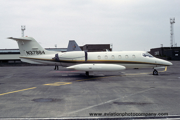 Learjet 35A N37984 at Prestwick (1984)