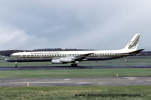 Evergreen International Douglas DC-8-73 N4864T at Prestwick (1983)