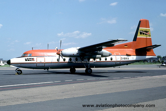 WDL Aviation Fokker F-27-100 Friendship D-BAKA (1982)