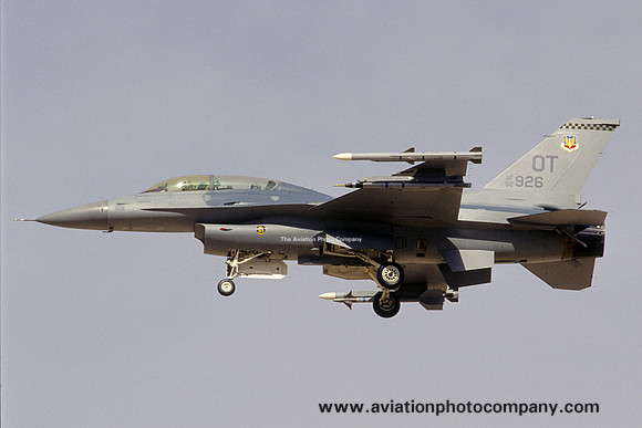 USAF 53 WG 422 TES General Dynamics F-16D Fighting Falcon 92-3296/OT (2002)