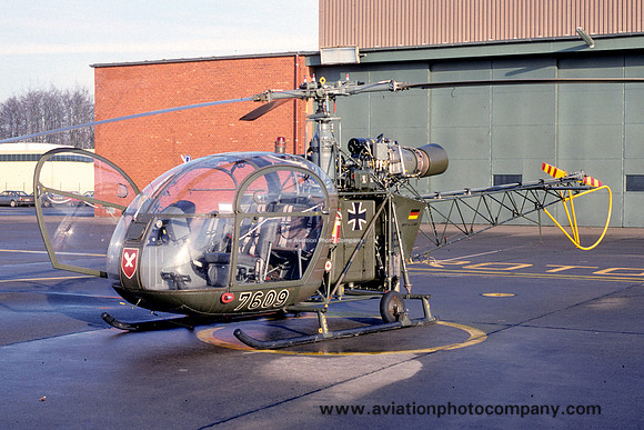 West German Army HFS3 Sud Alouette II 76+09 (1989)