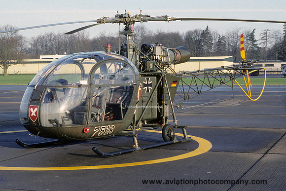 West German Army HFS3 Sud Alouette II 75+18 (1989)
