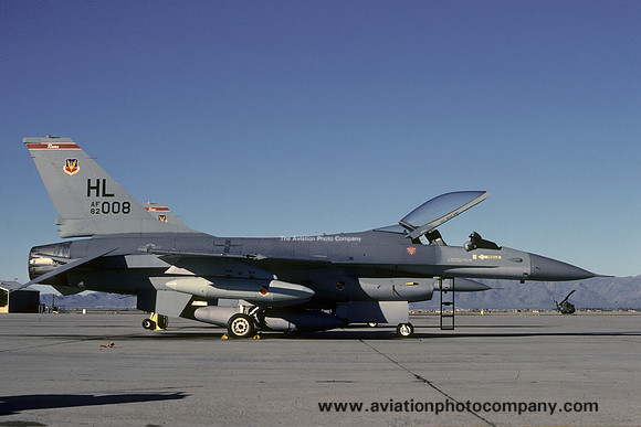 USAF 388 TFW 34 TFS General Dynamics F-16A Fighting Falcon 82-1008/HL (1986)