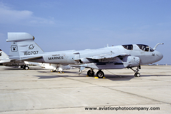 US Marines VMAQ-2 Grumman EA-6B Prowler 160707/CY-14 (1986)